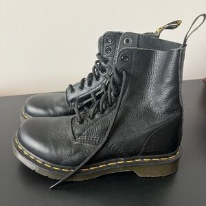 Dr. Martens Black Womens Leather Boots